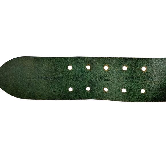 Club Monaco Women’s Wide Preppy Belt OS Green Italy Streetwear Skater Sporty